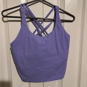 Purple Strappy Crop Top